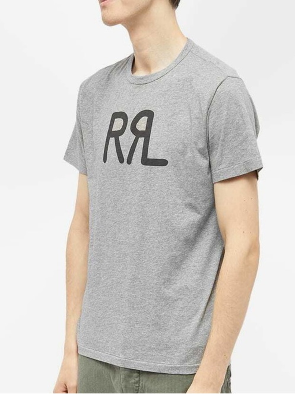 NWOT Double RL Charcoal Gray Ranch Logo T-Shirt Size Large